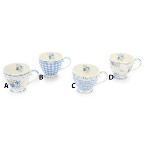 FABRIC CLOUDS Porcelain tea cup CAMILLA 4 variants 450 ml 10,7x6,9x9,4cm