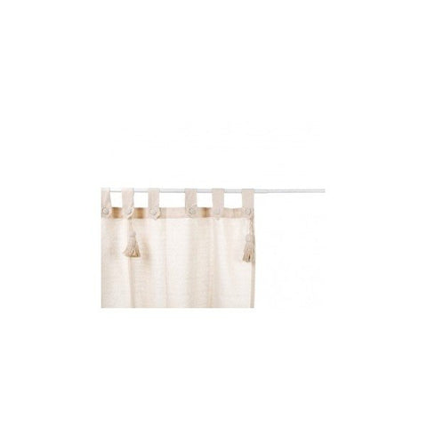 BLANC MARICLO' Rideau provençal BASIC COLLECTION beige 150X300 cm a0283899nt