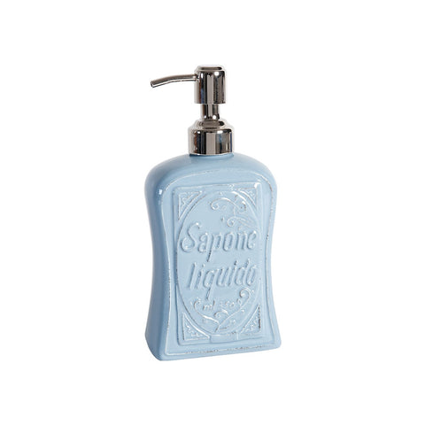 VIRGINIA CASA Distributeur de savon en céramique bleu antique SALLE DE BAIN H15 cm