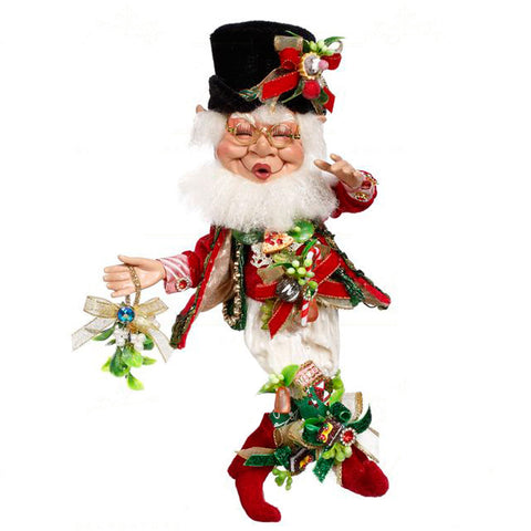 GOODWILL Mark Roberts Statuina natalizia Elfo Folletto con vischio in resina