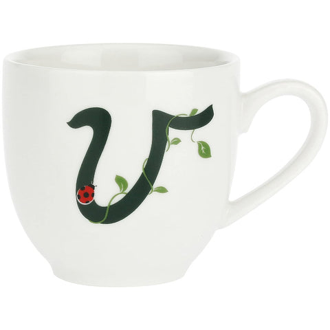 La Porcellana Bianca Coffee cup with saucer letter V "Solo Tua" 90 ml